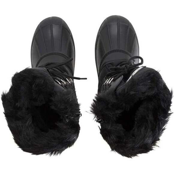 Women's Waterproof Tactical Mountain Walking Snow Knee Boots, Black - Picture 6 of 7